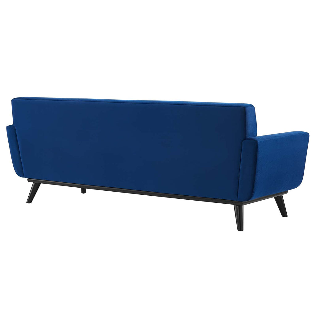 Navy Channel Tufted Performance Velvet Sofa S114983