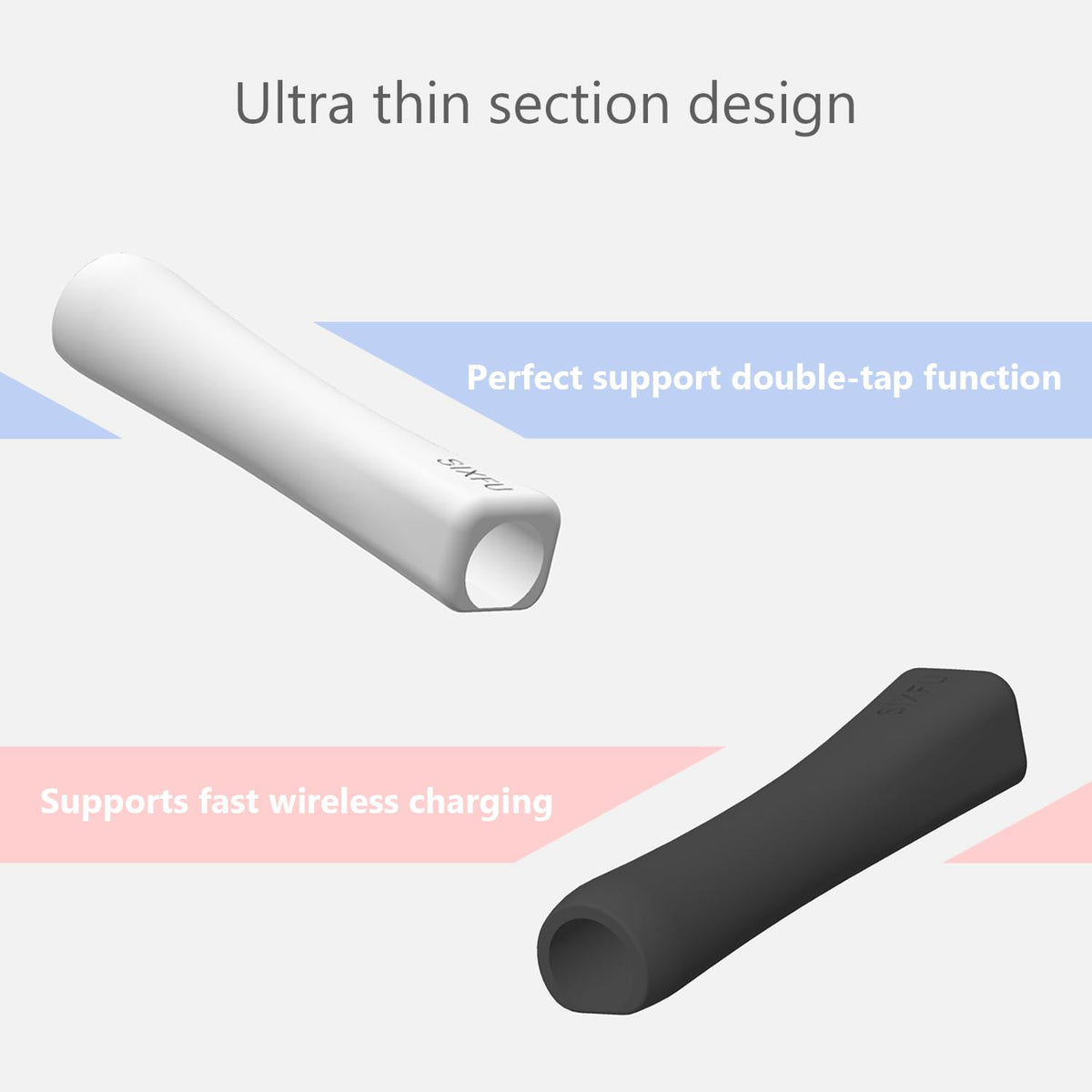 Black White 2 PCS Stylus Pen Grip P247459