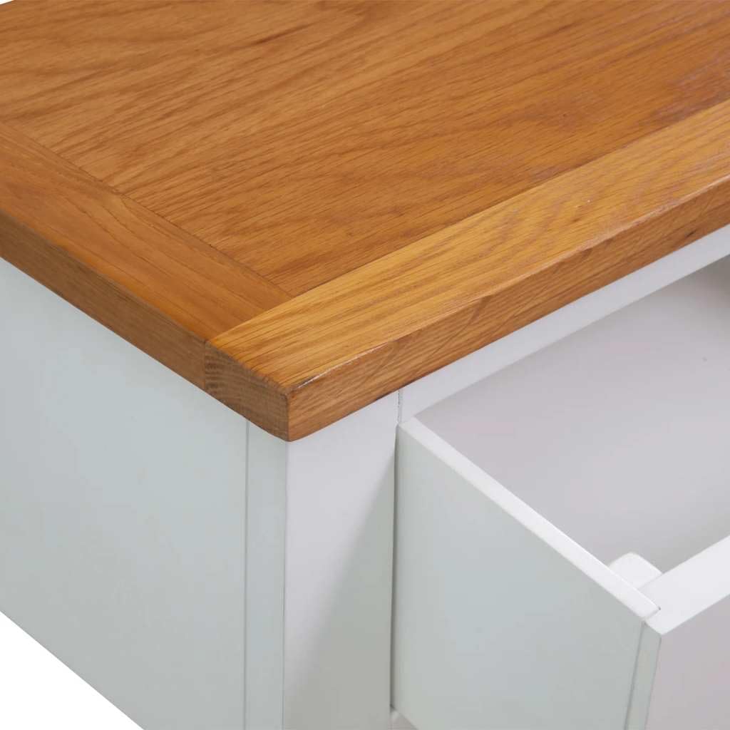 Solid Oak Wood Console Table with 2 Drawers P699