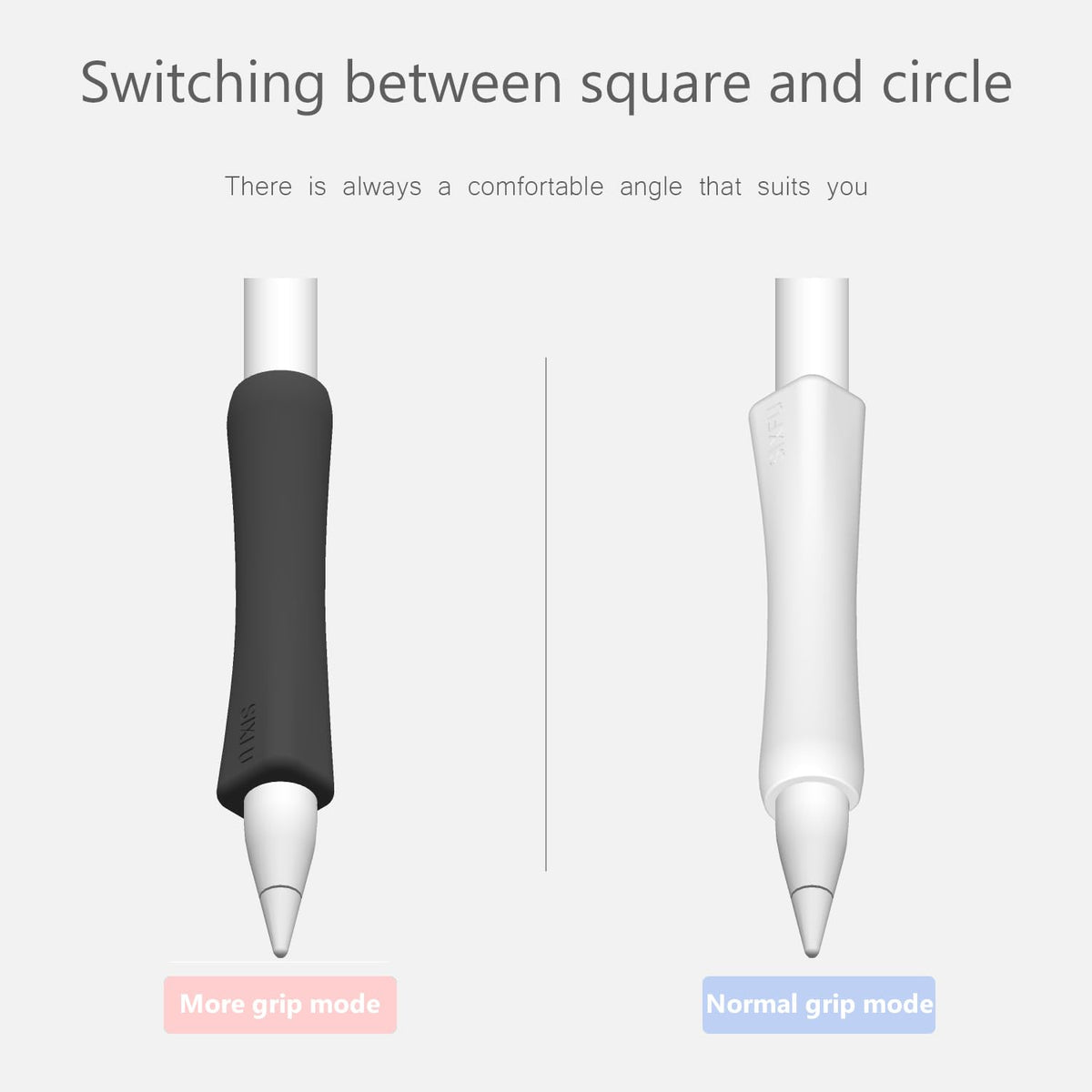 Black White 2 PCS Stylus Pen Grip P247459