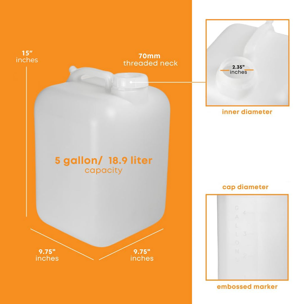 5 Gallon White Water Container L7660