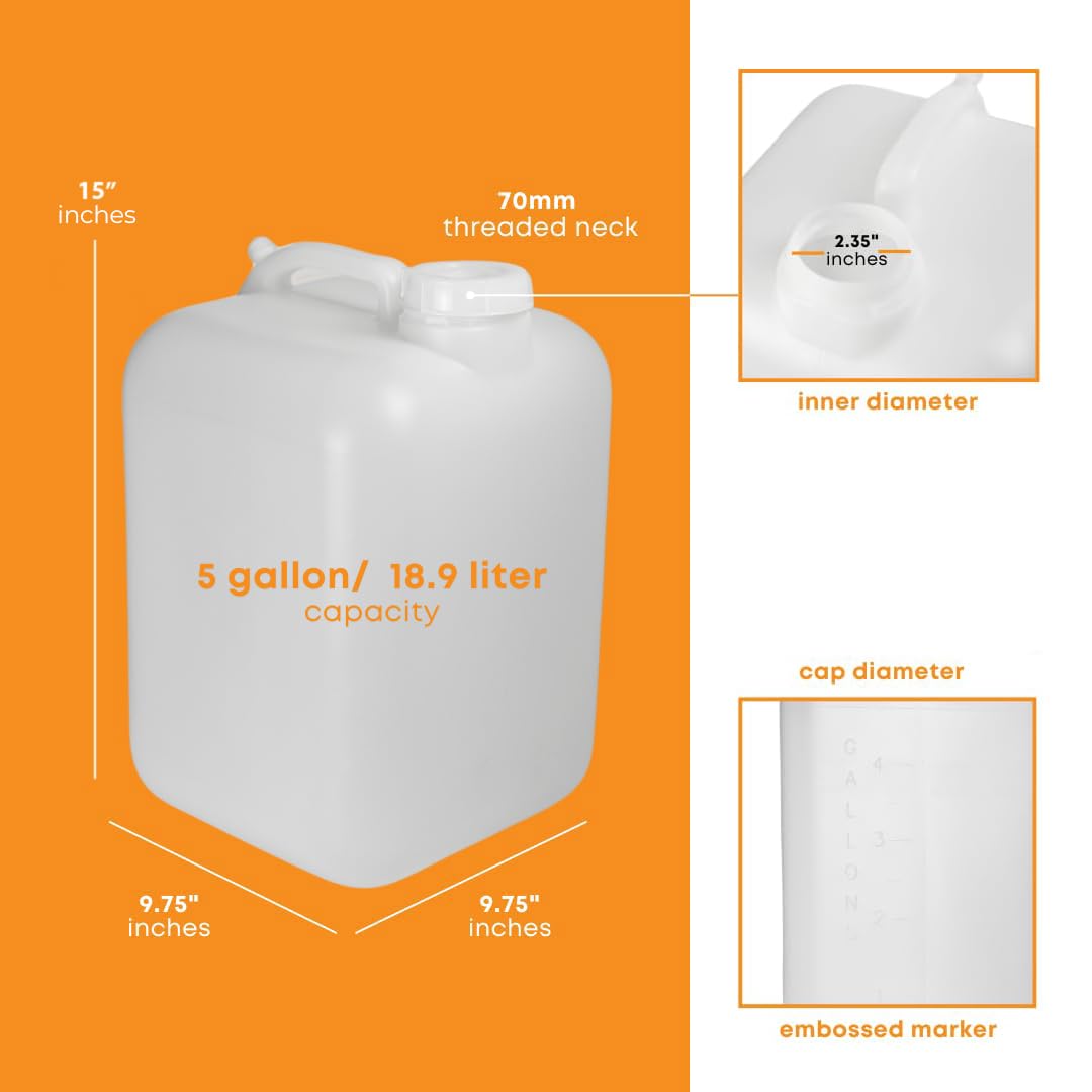 5 Gallon White Water Container L7660