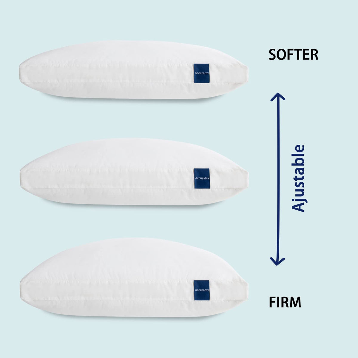 King Size Set of 2 Adjustable Hybrid Pillow X1351