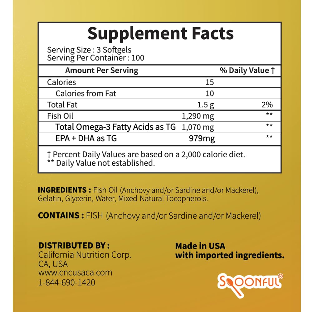 Mini Omega 3 Fish Oil 1290 mg Softgels B750062