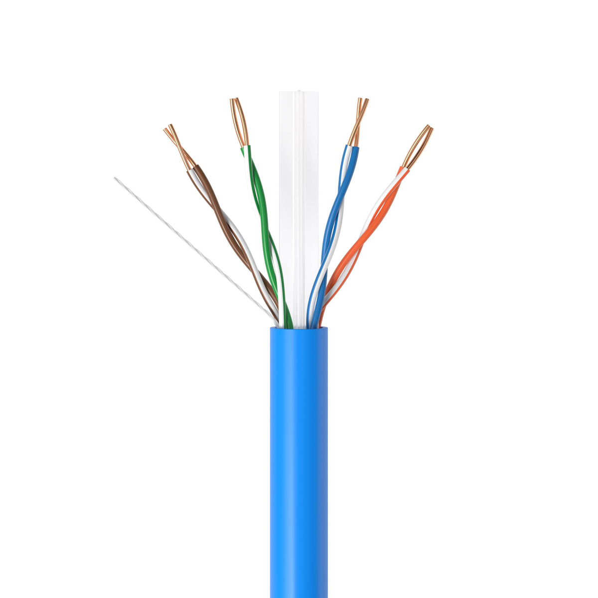 1000ft Plenum CMP CAT6 Solid Cable Blue T73527