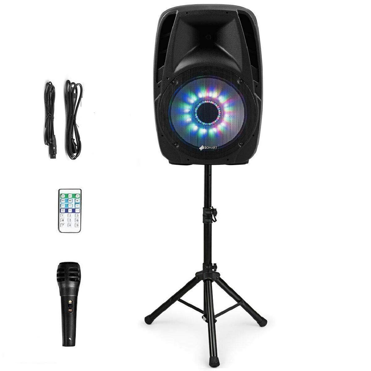 15" 1500W 2-Way Portable PA Speaker System F202358