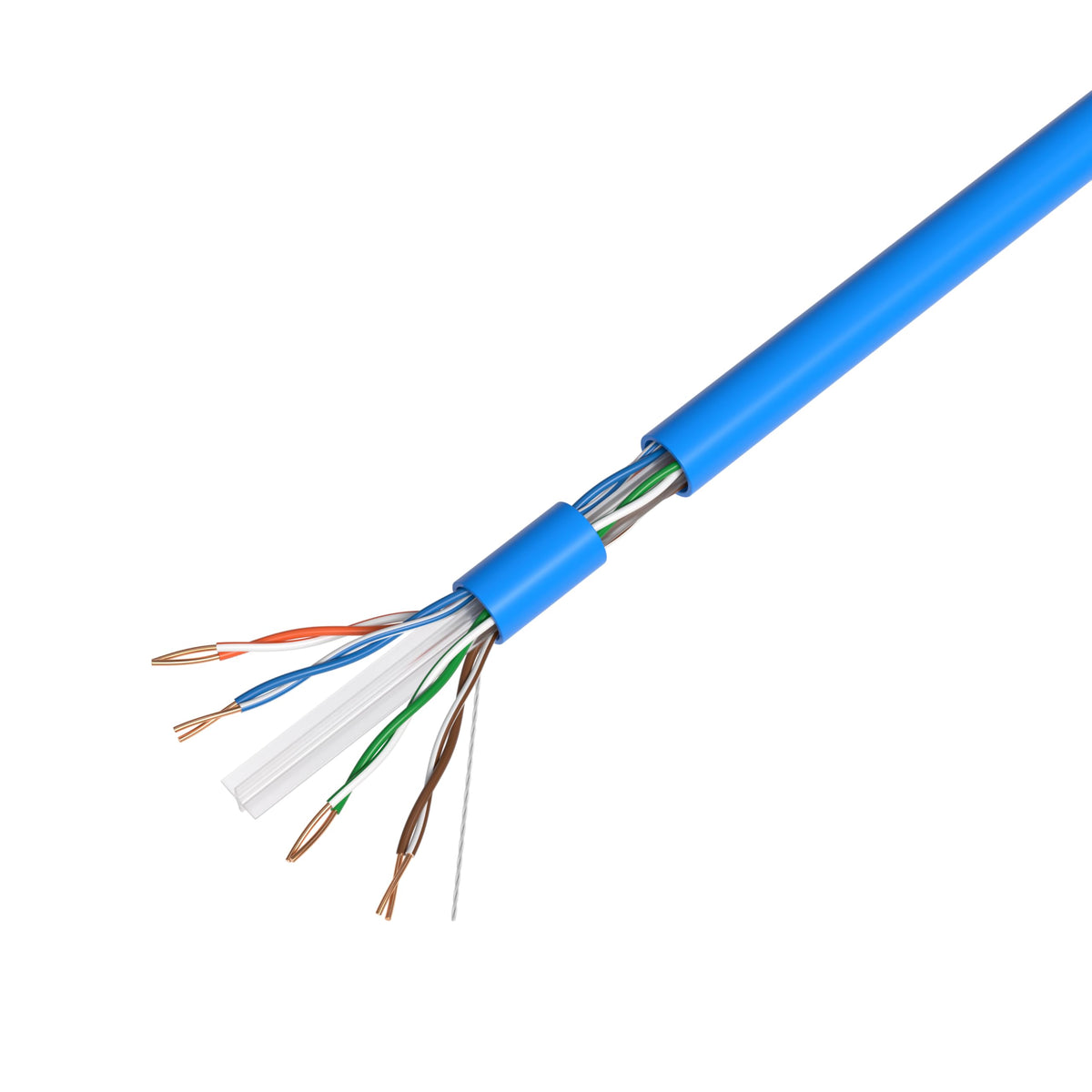 1000ft Plenum CMP CAT6 Solid Cable Blue T73527