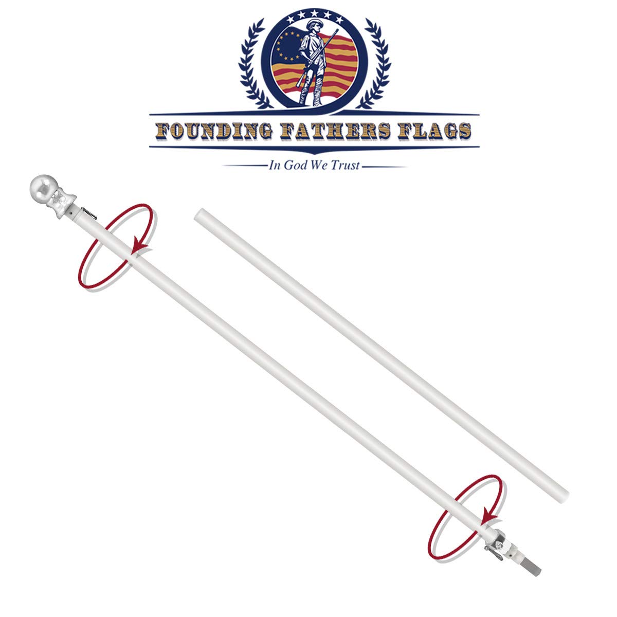 6ft Spinning Flag Pole Z169