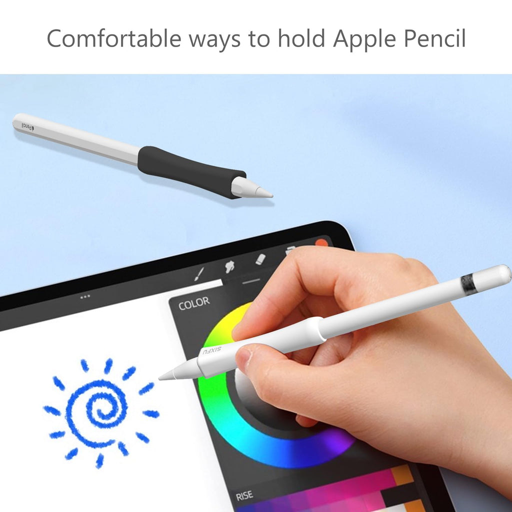 Black White 2 PCS Stylus Pen Grip P247459
