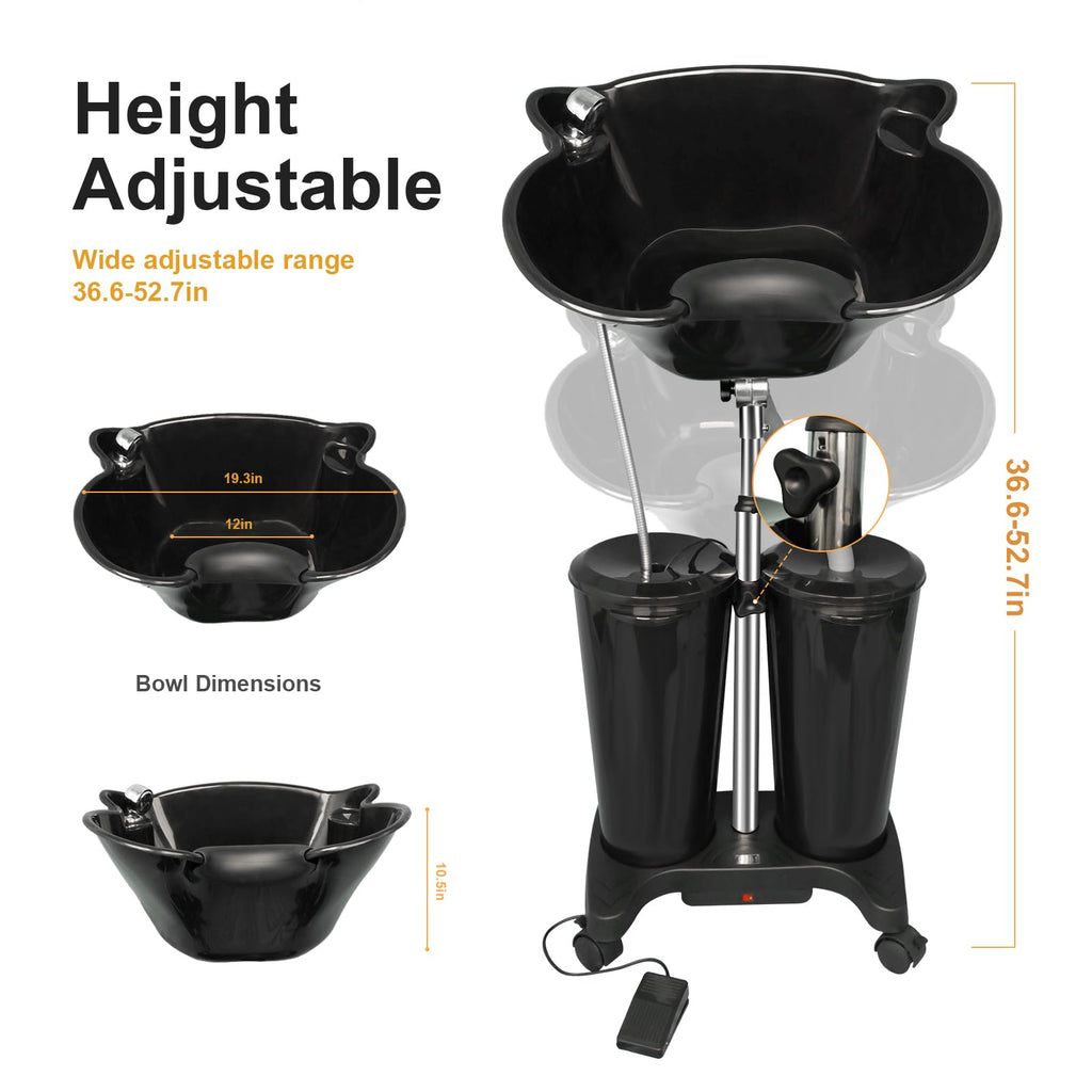 Portable Shampoo Bowl with Electric Pump and Water Tanks P724003