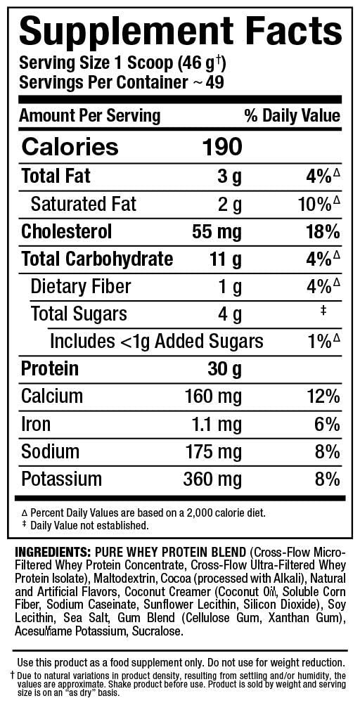 Chocolate Whey Protein Powder 5 lb G80103