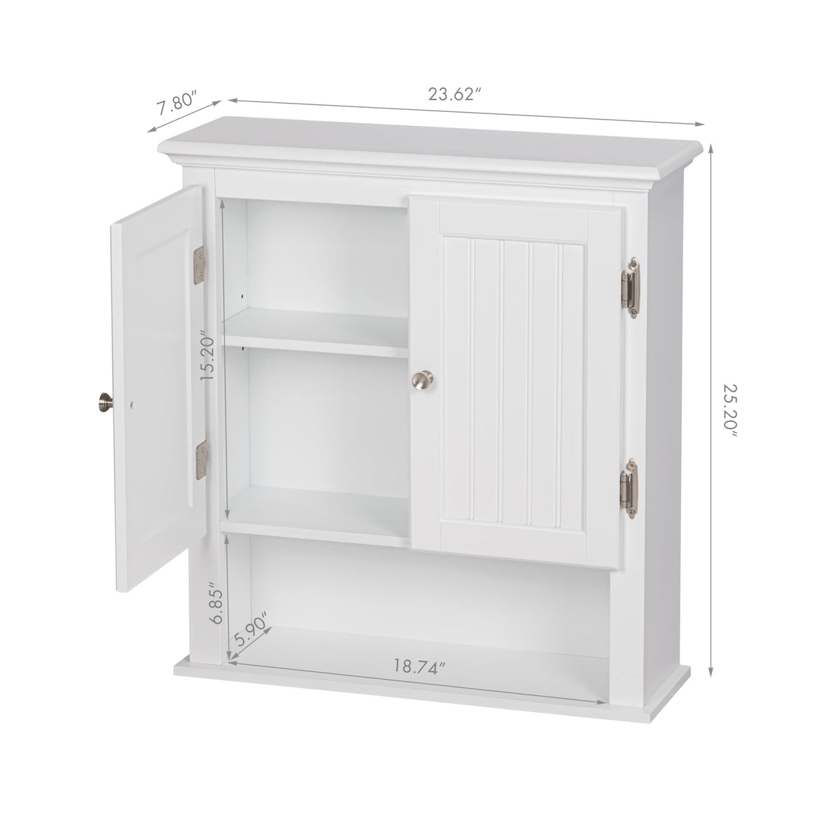 White Wall-Mounted Bathroom Cabinet B465045