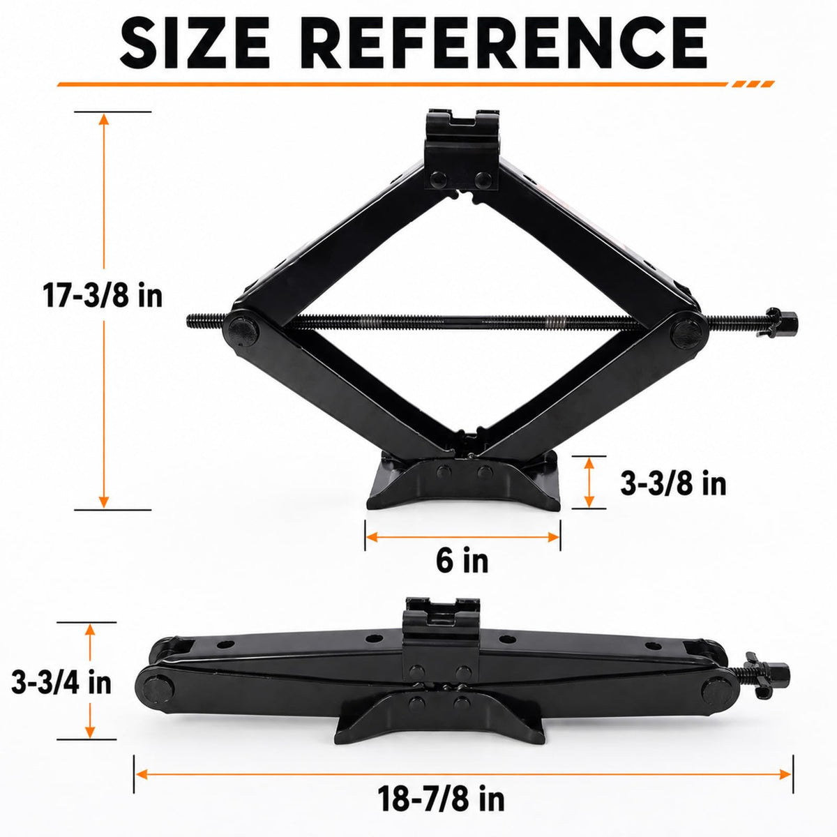 3 Ton Scissor Car Jack Kit with Ratchet Wrench Z25948