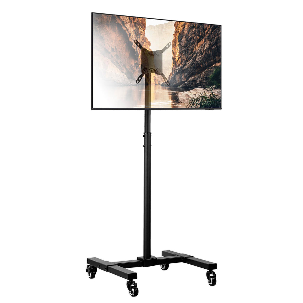 Black Mobile TV Stand with Locking Wheels Y590928