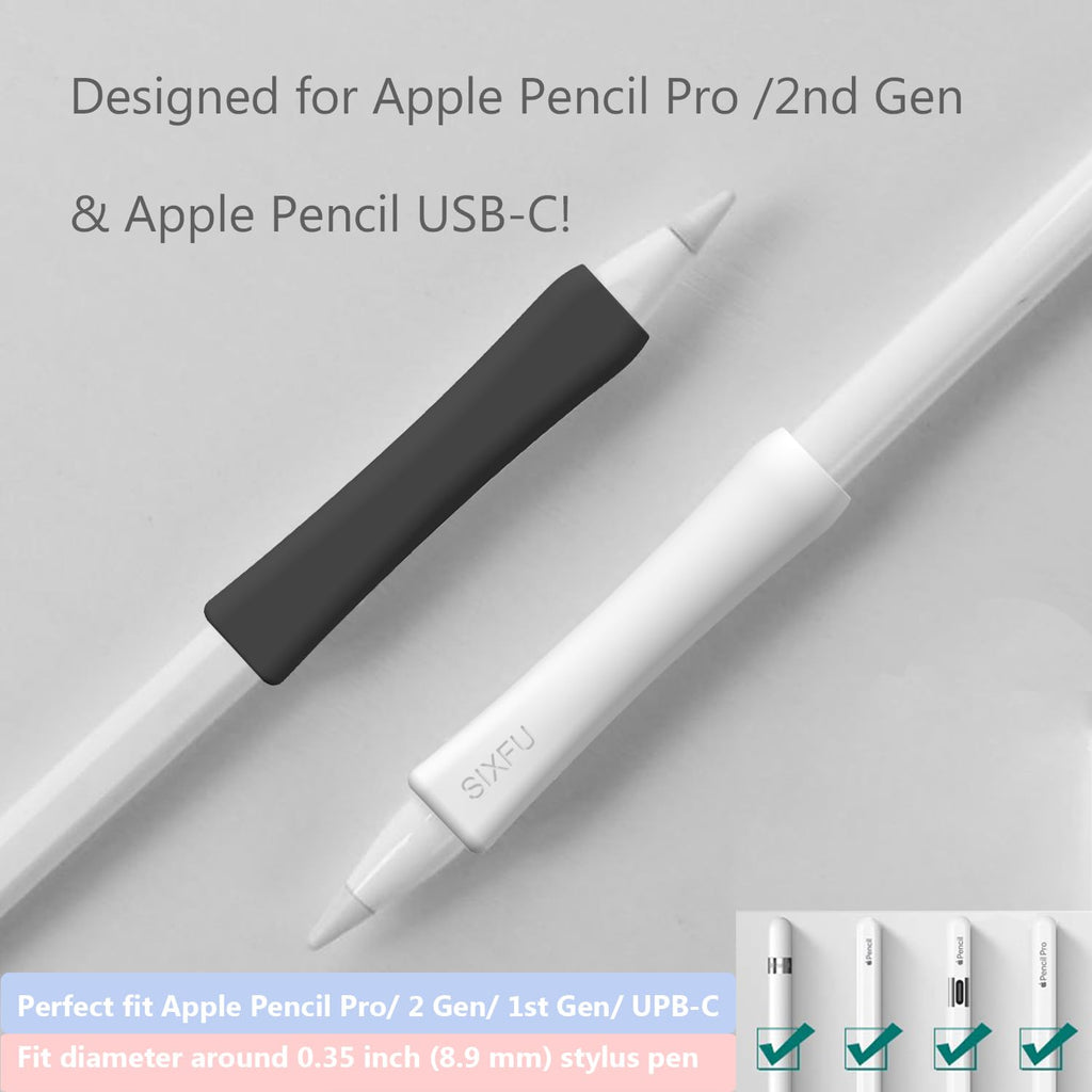 Black White 2 PCS Stylus Pen Grip P247459