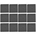 Black 12pcs Natural Stone Coaster Set G84336