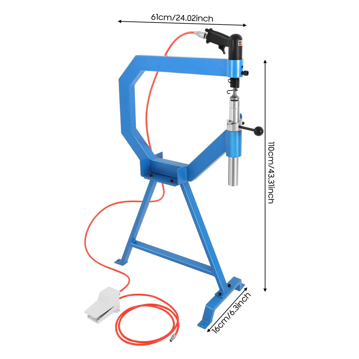 Pneumatic Planishing Hammer Metal Shrinker Stretcher Set Stainless Steel Sheet Metal Shaping Machine G657524