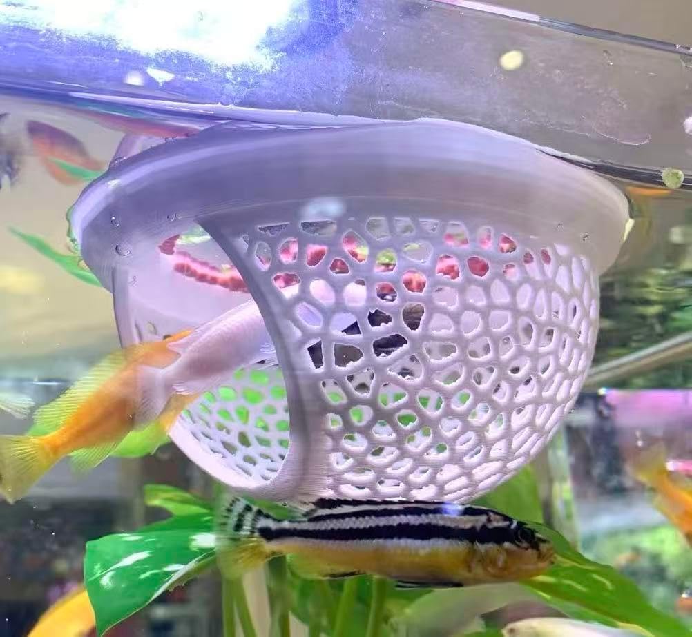 White Floating Betta Fish Hammock Bed and Hide Cave P577