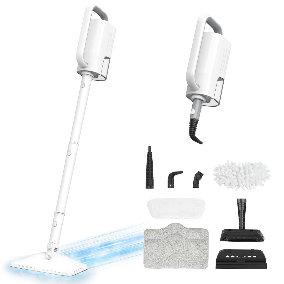1200W Rotatable Steam Mop with 2 Modes, 400ML Tank, 23FT Cord T711
