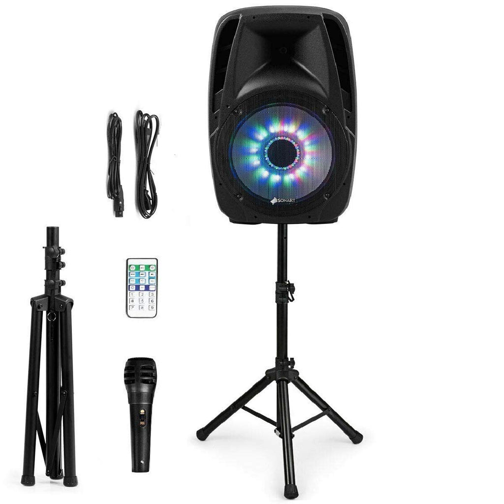 15" 1500W 2-Way Portable PA Speaker System F202358