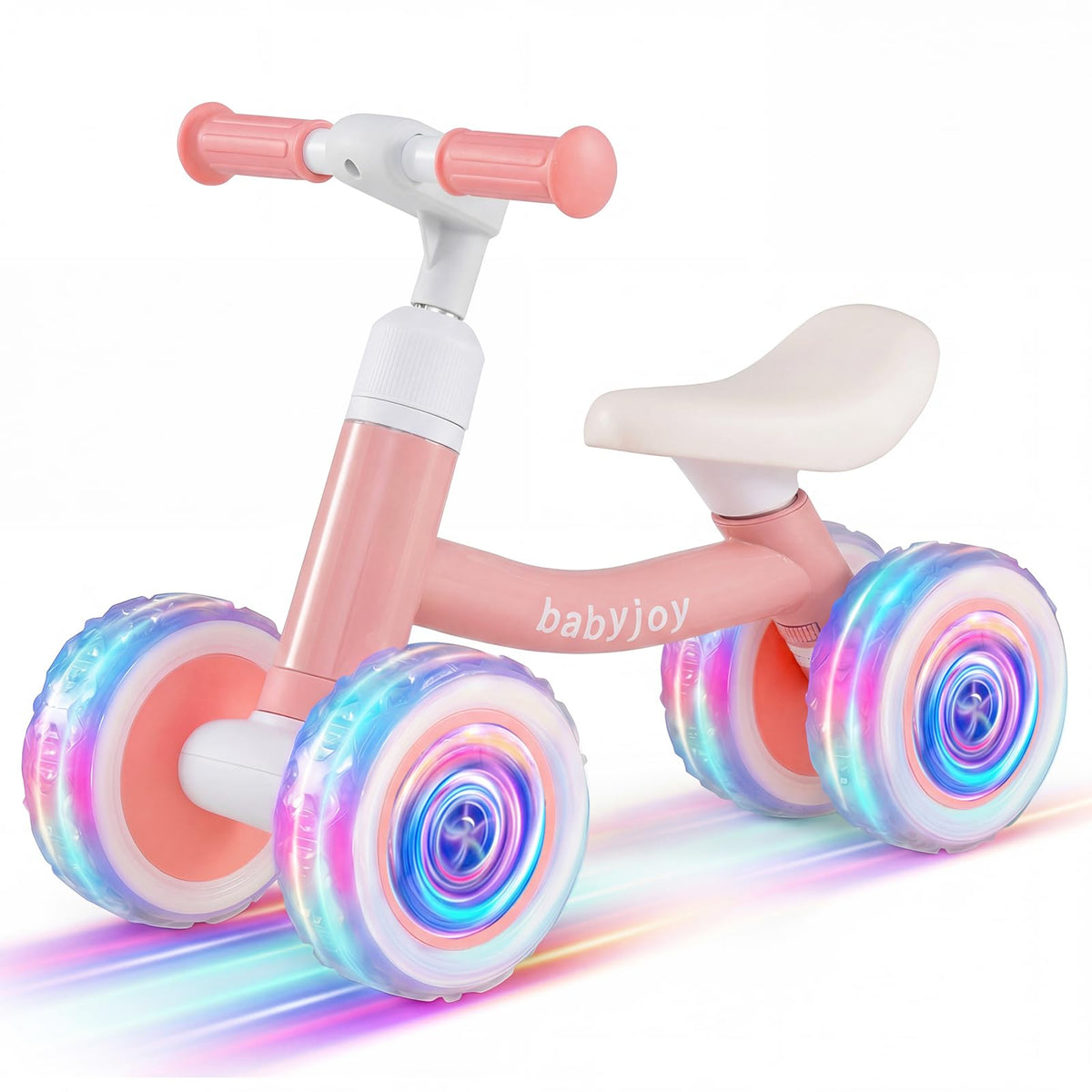 4 Wheels Toddler Balance Bike with Adjustable Handlebar & Seat F440