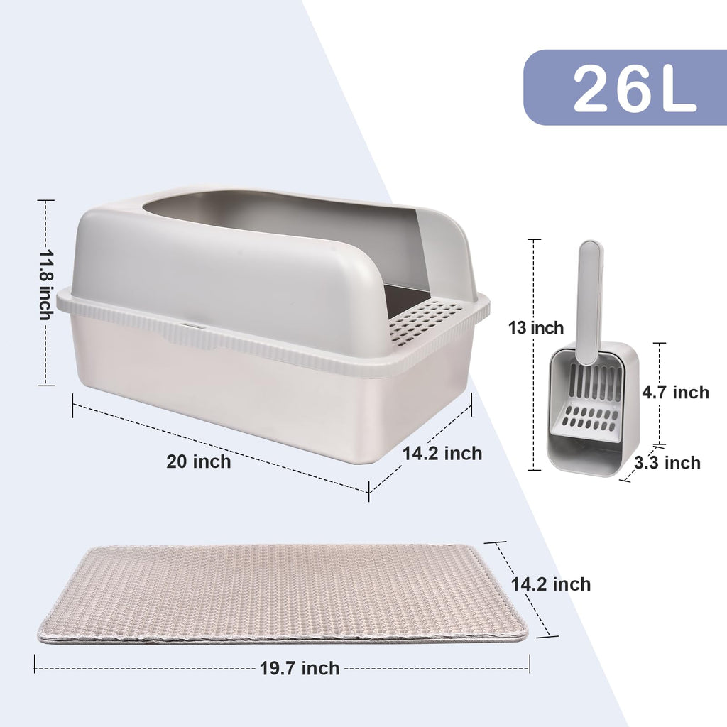 Stainless Steel Cat Litter Box with Lid M796