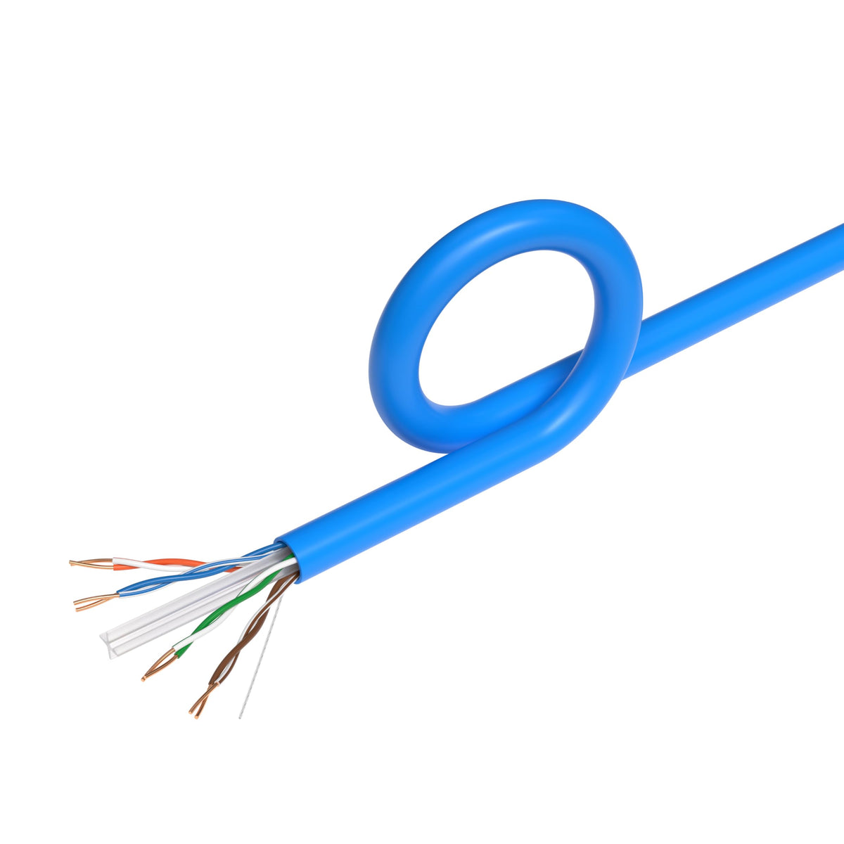 1000ft Plenum CMP CAT6 Solid Cable Blue T73527