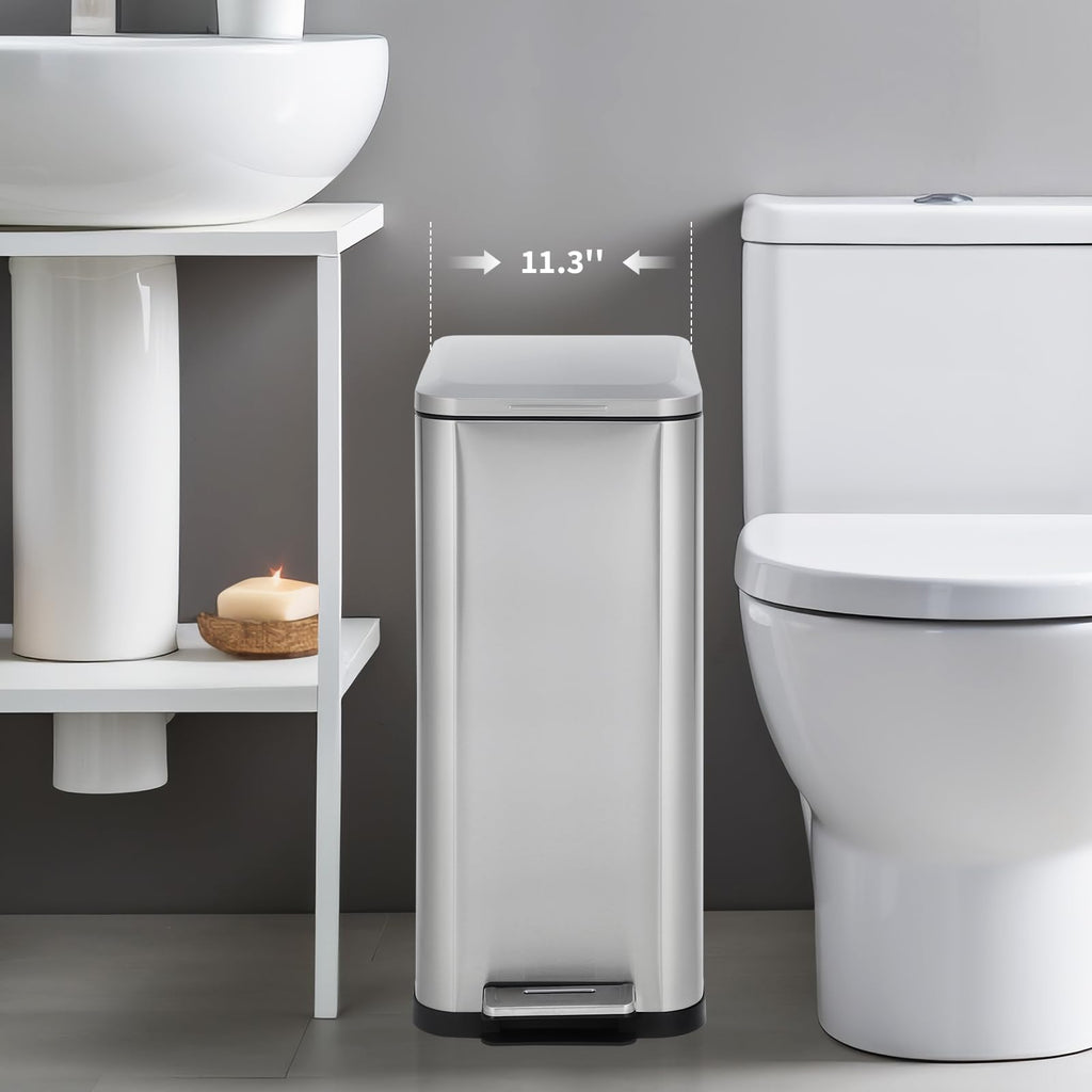 13.2 Gallon Stainless Steel Step Trash Can F213