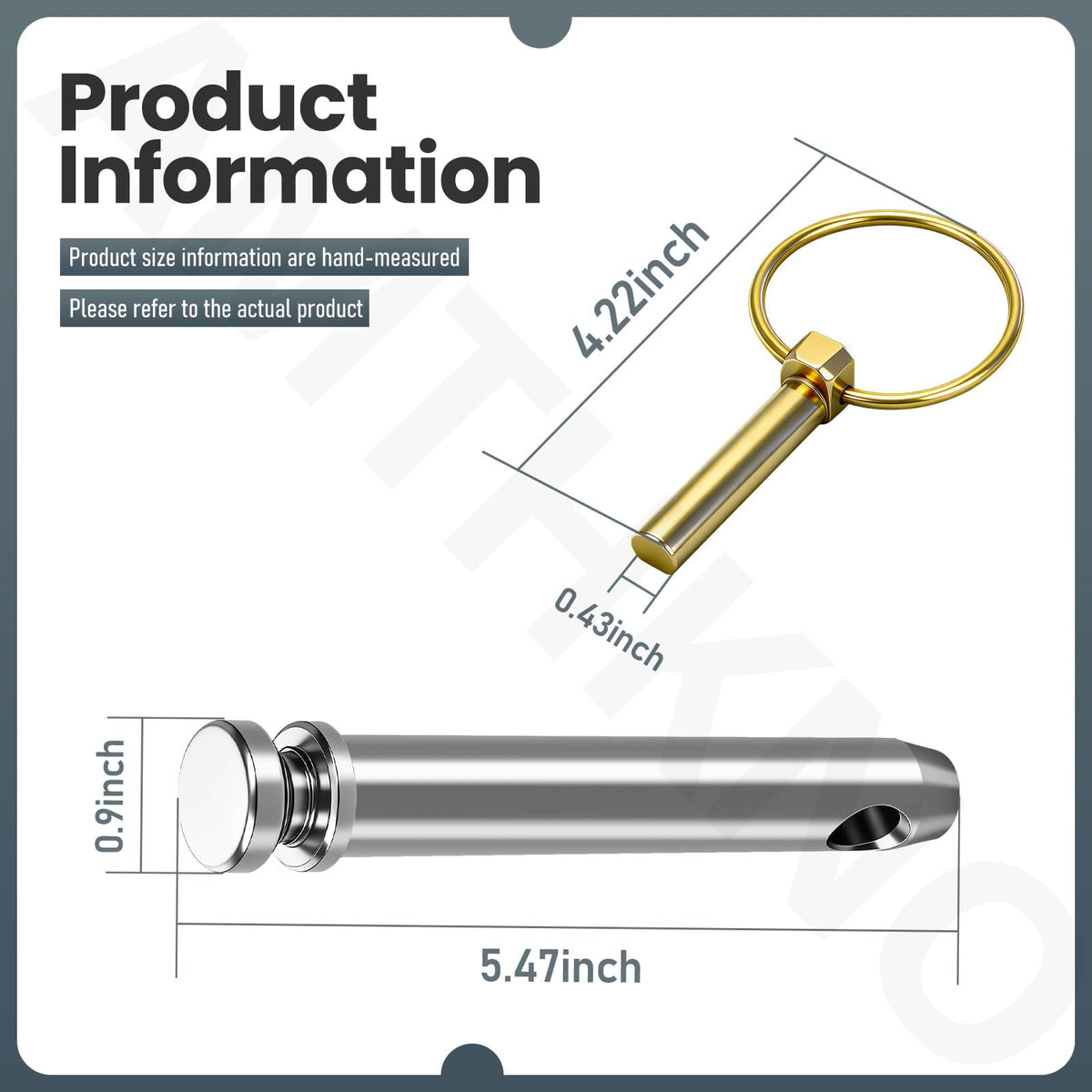 8 Pcs 3/4 in. Hitch Pin Accessories for Category 1 Tractors M222