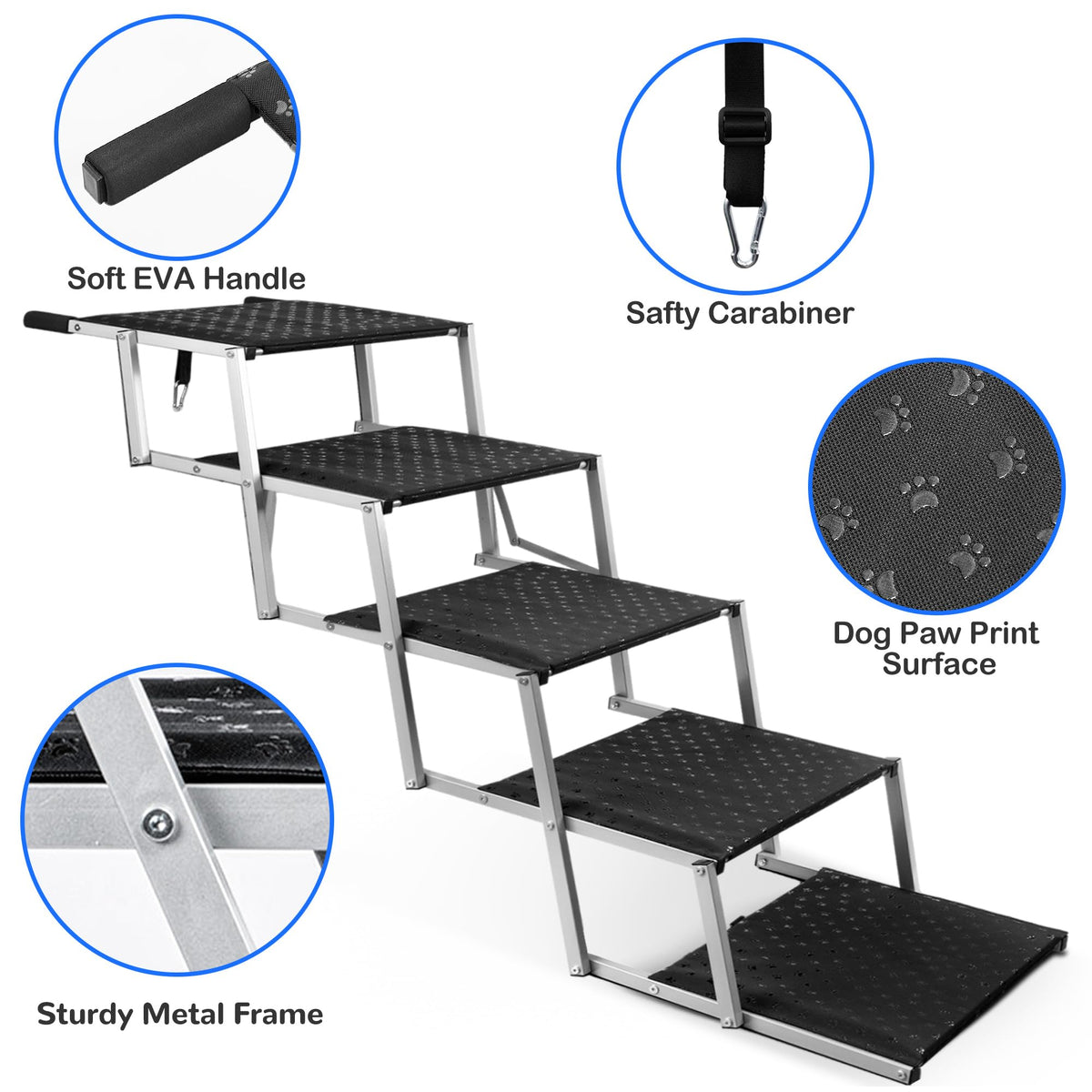 Foldable Dog Stairs for Car L73793