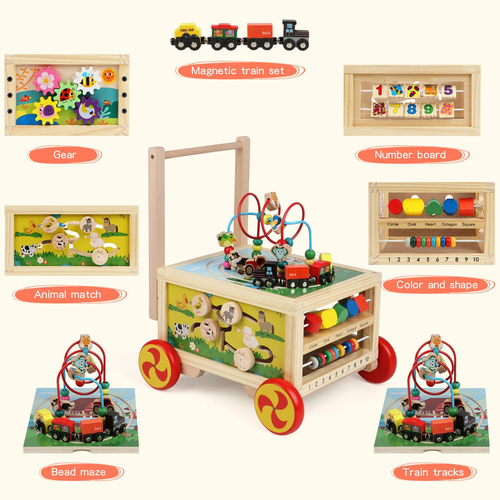 Wooden 7-in-1 Activity Cube R192254
