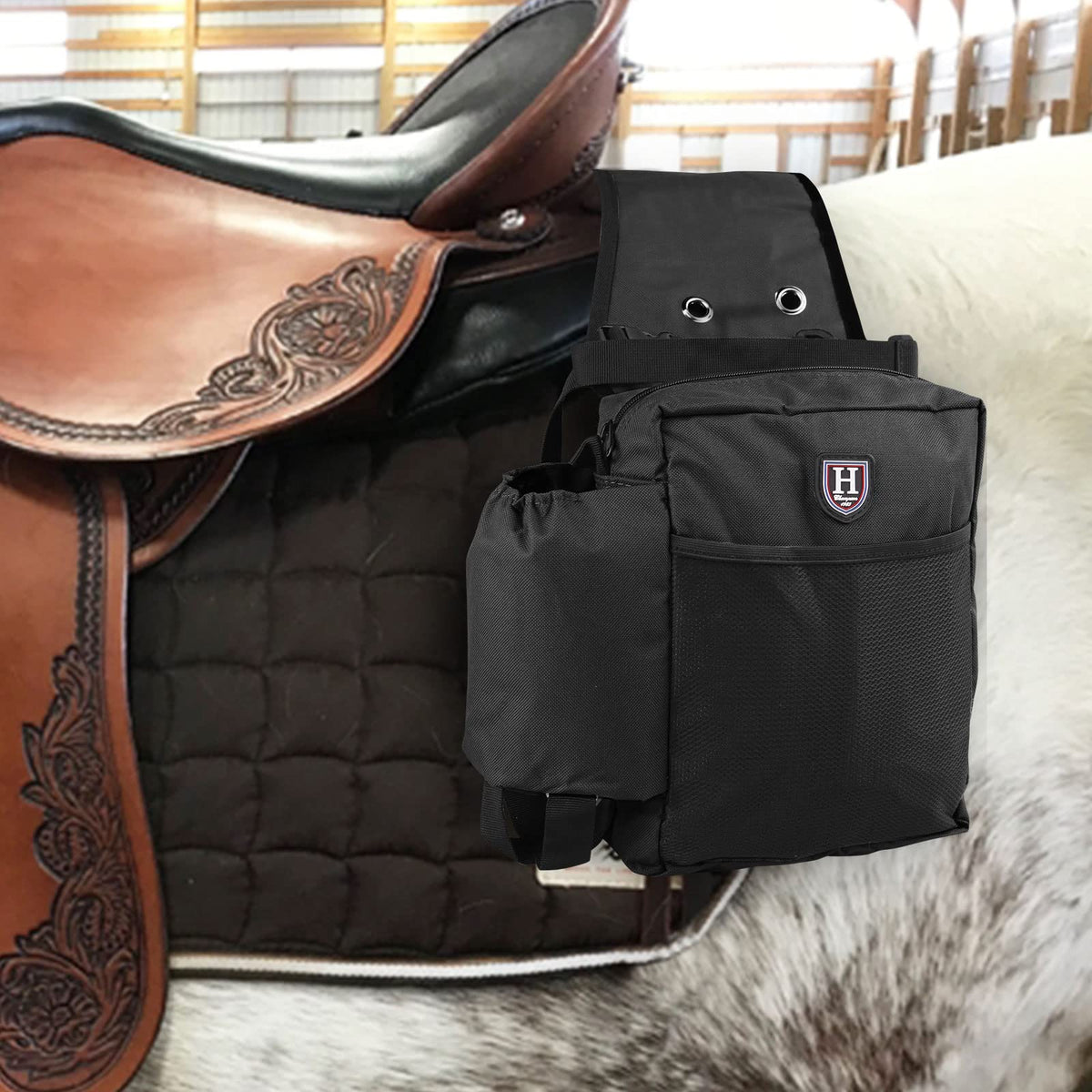 Nylon Western Saddle Bag Black B19867