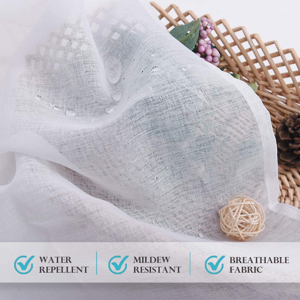 Waterproof Semi-Sheer Outdoor Curtains T373110