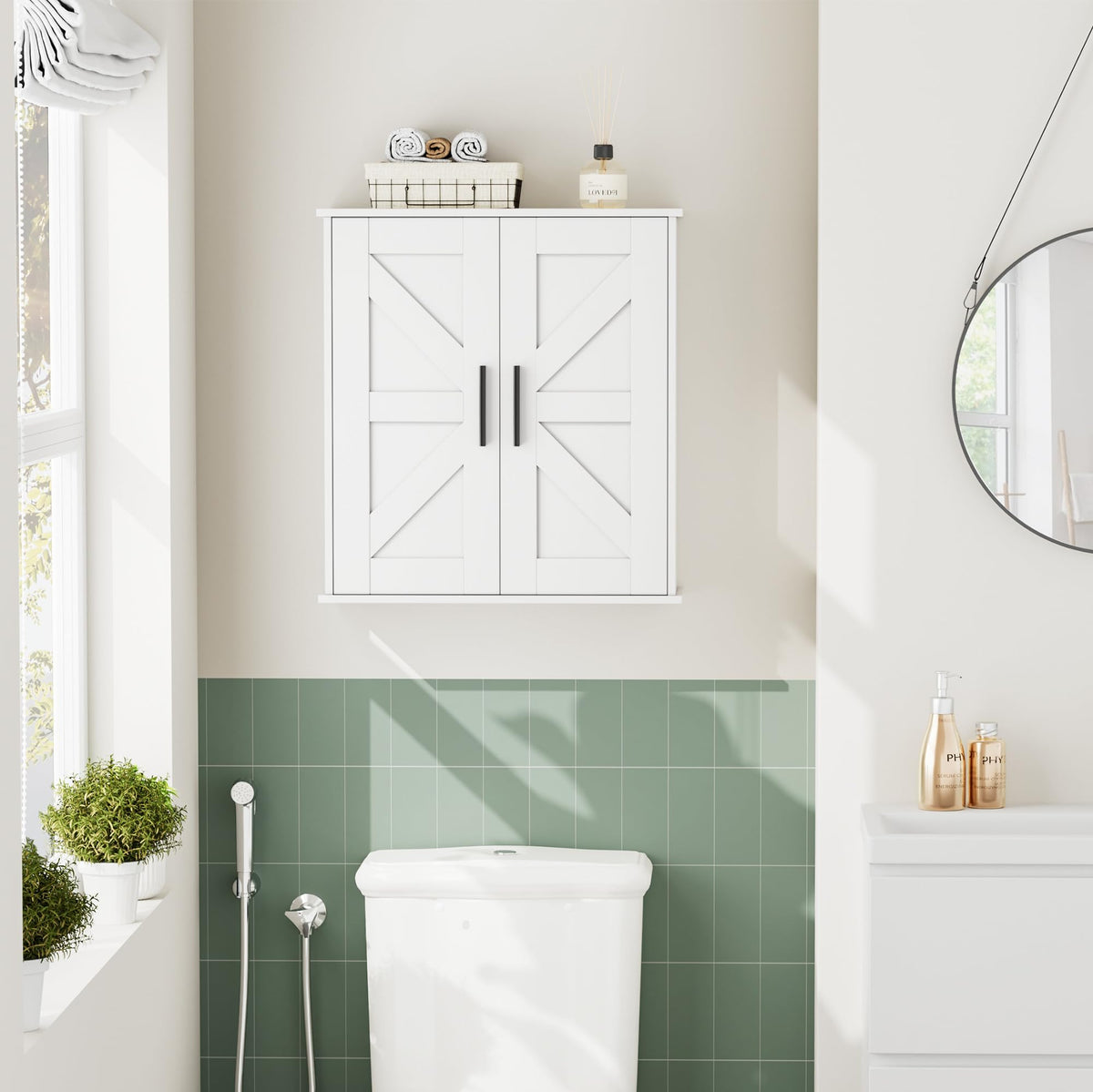Bathroom Wall Cabinet with Adjustable Shelves C144148