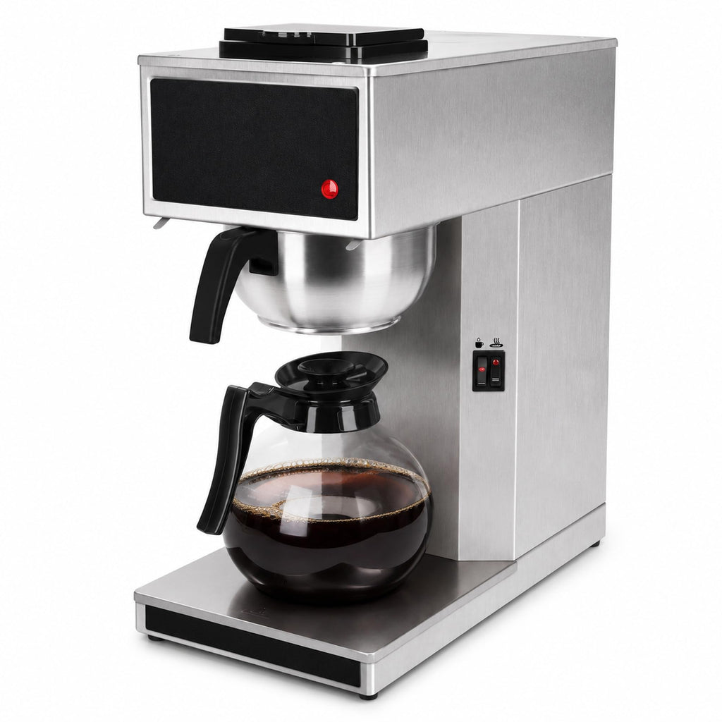 Commercial 12-Cup Stainless Steel Drip Coffee Maker with Dual Warmers Z51978