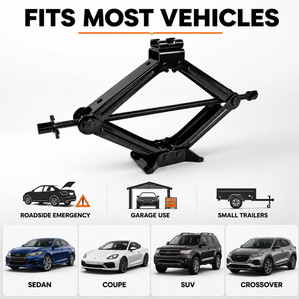 3 Ton Scissor Car Jack Kit with Ratchet Wrench Z25948