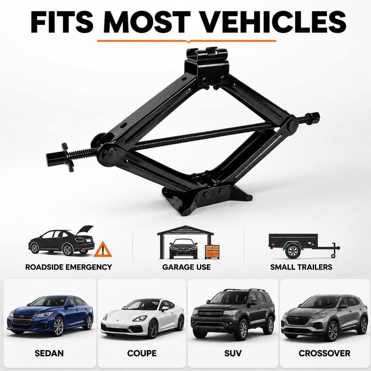 3 Ton Scissor Car Jack Kit with Ratchet Wrench Z25948