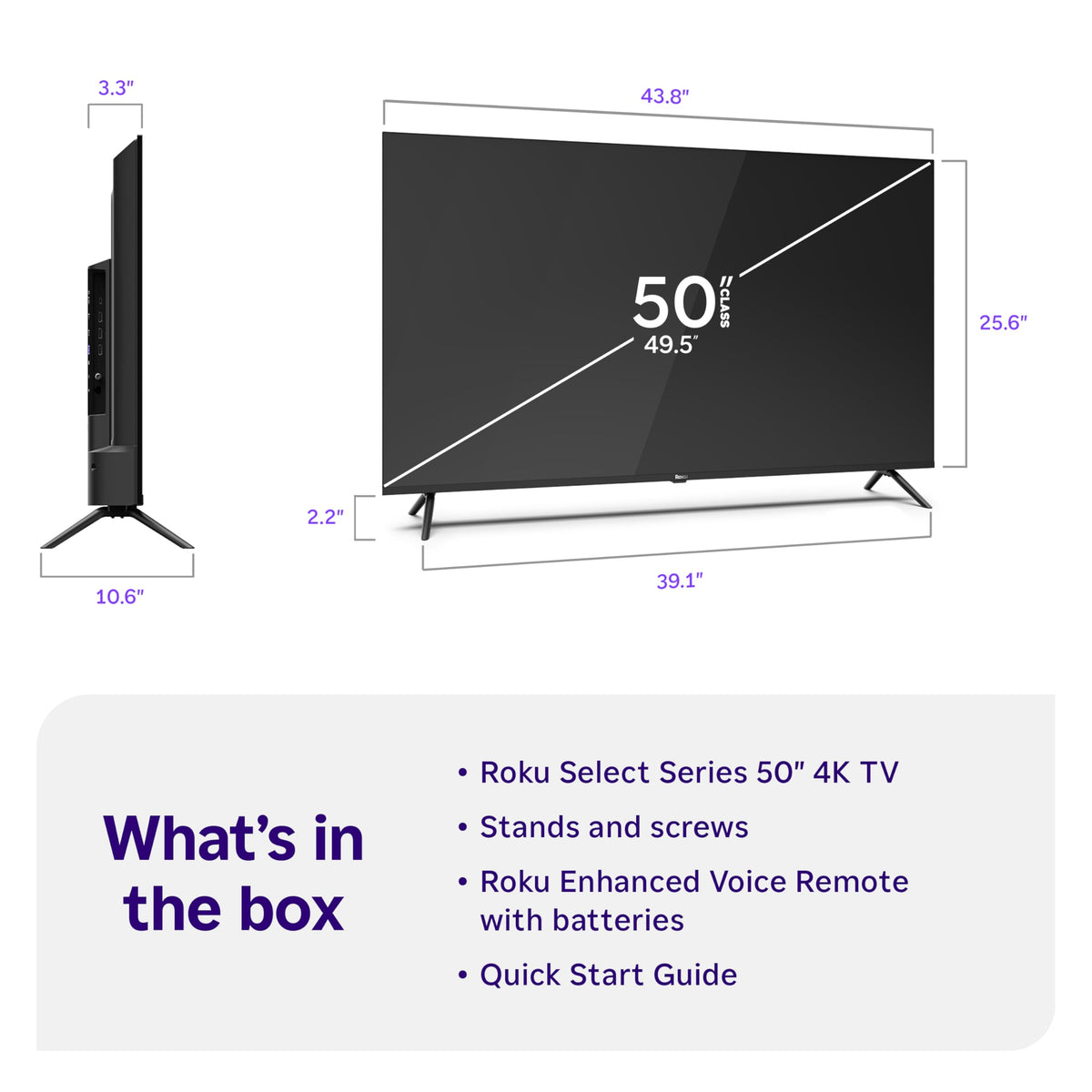 50-Inch 4K HDR LED Smart TV X5650