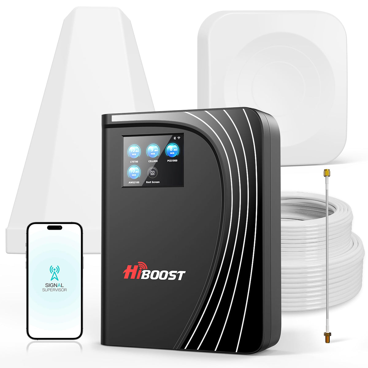 Cell Phone Booster 9,000 Sq Ft 4G LTE 5G LCD Touch Screen 70dB Gain G24894