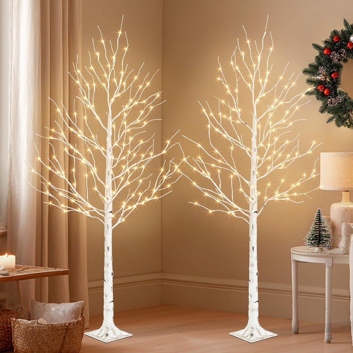 6ft Lighted Birch Tree S4969