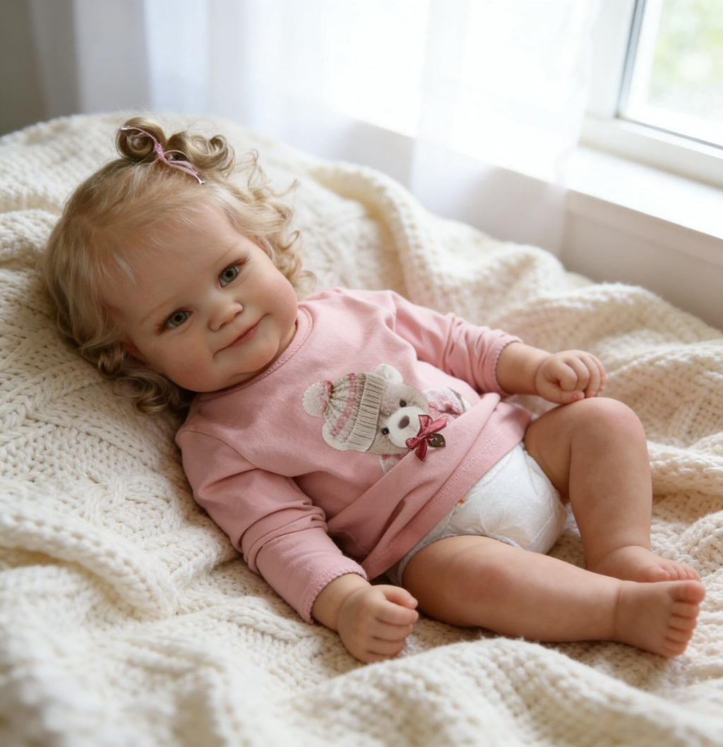 20 Inch Realistic Baby Dolls Girl with Blonde Hair Q16631