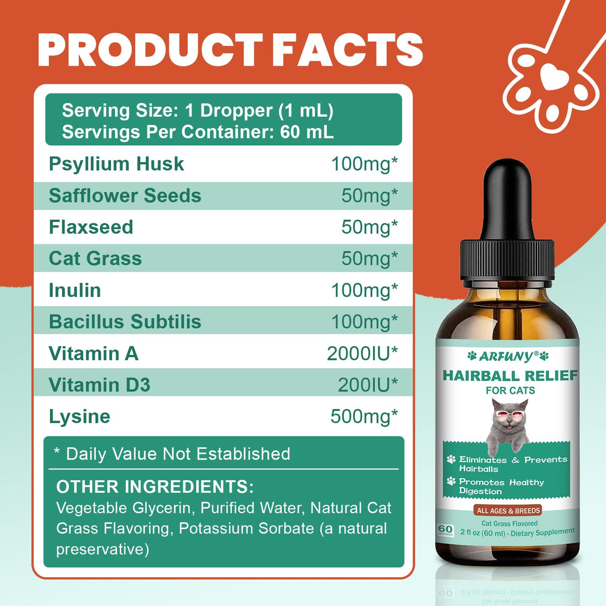 Hairball Treatment for Cats 120ML S9311