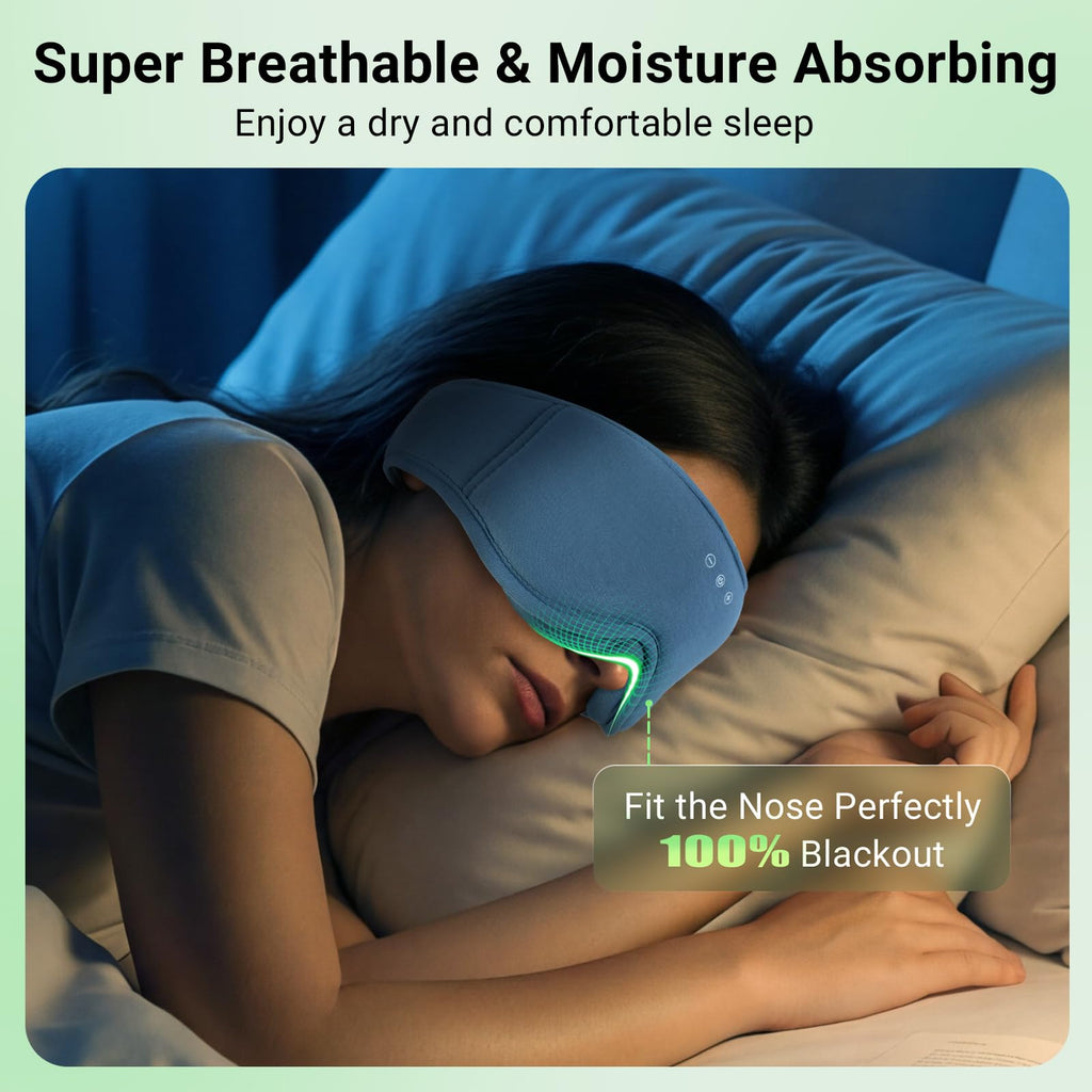 Bamboo Cotton Sleep Mask with Bluetooth Headphone Y4496