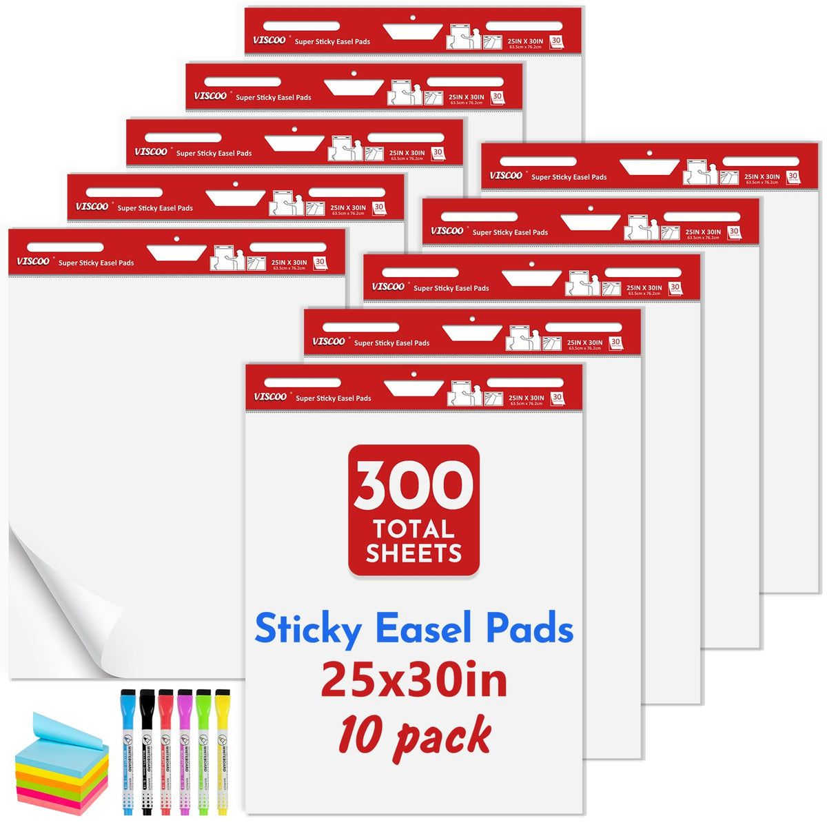 Thickened Sticky Easel Pad 25x30In 10 Pack L777273