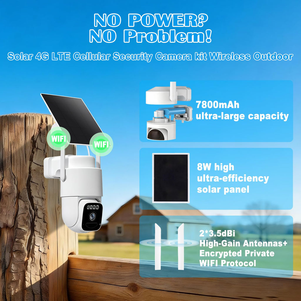 4G Solar Security Camera System with Base Station V513