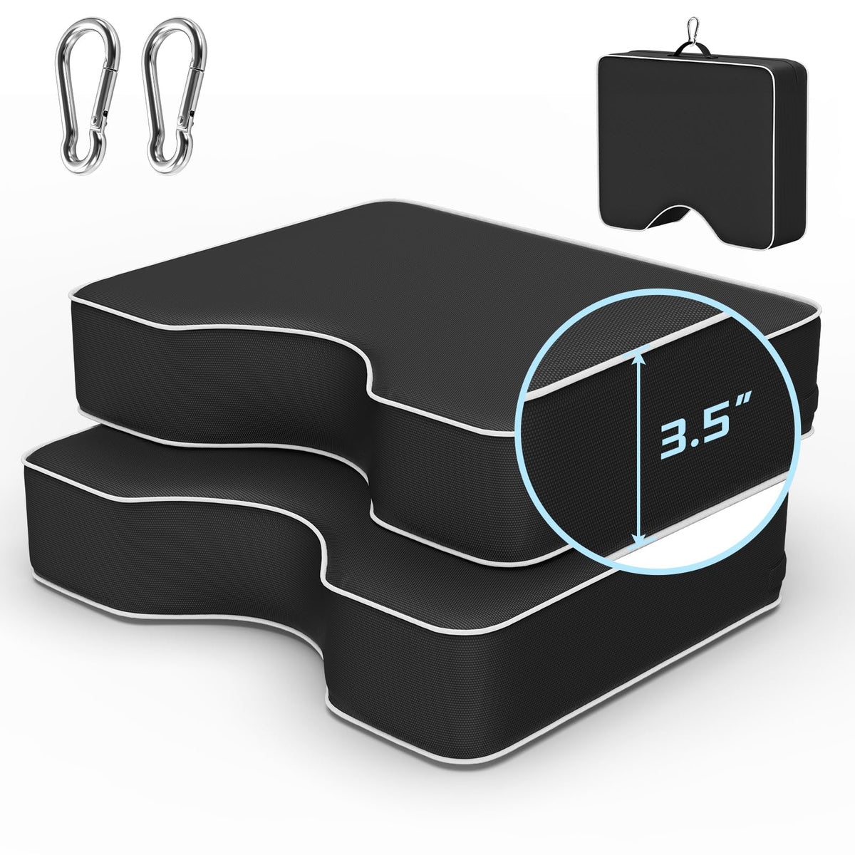 Waterproof Extra Thick 3.5" Portable Stadium Seat Cushions I455619