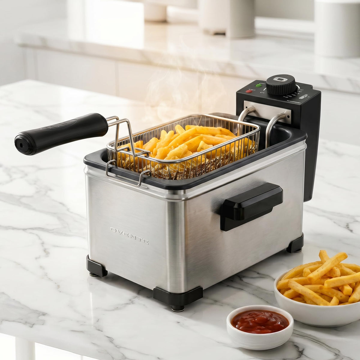 Electric Deep Fryer, 2L Capacity, 1500W, Silver T33242