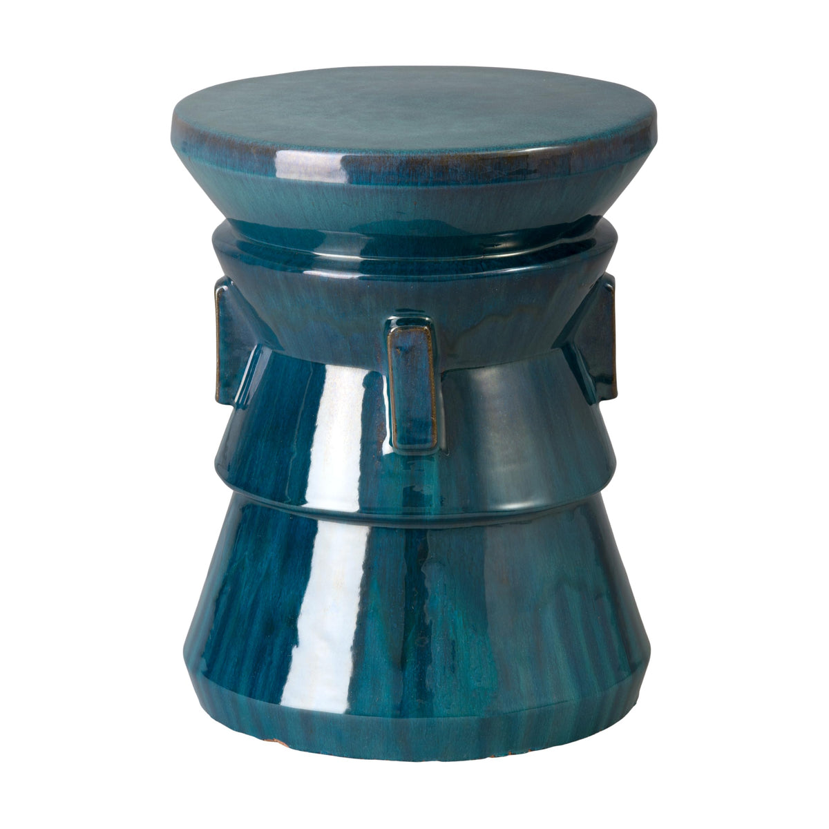 Four Handle Garden Seat Teal 14x18 H T60047