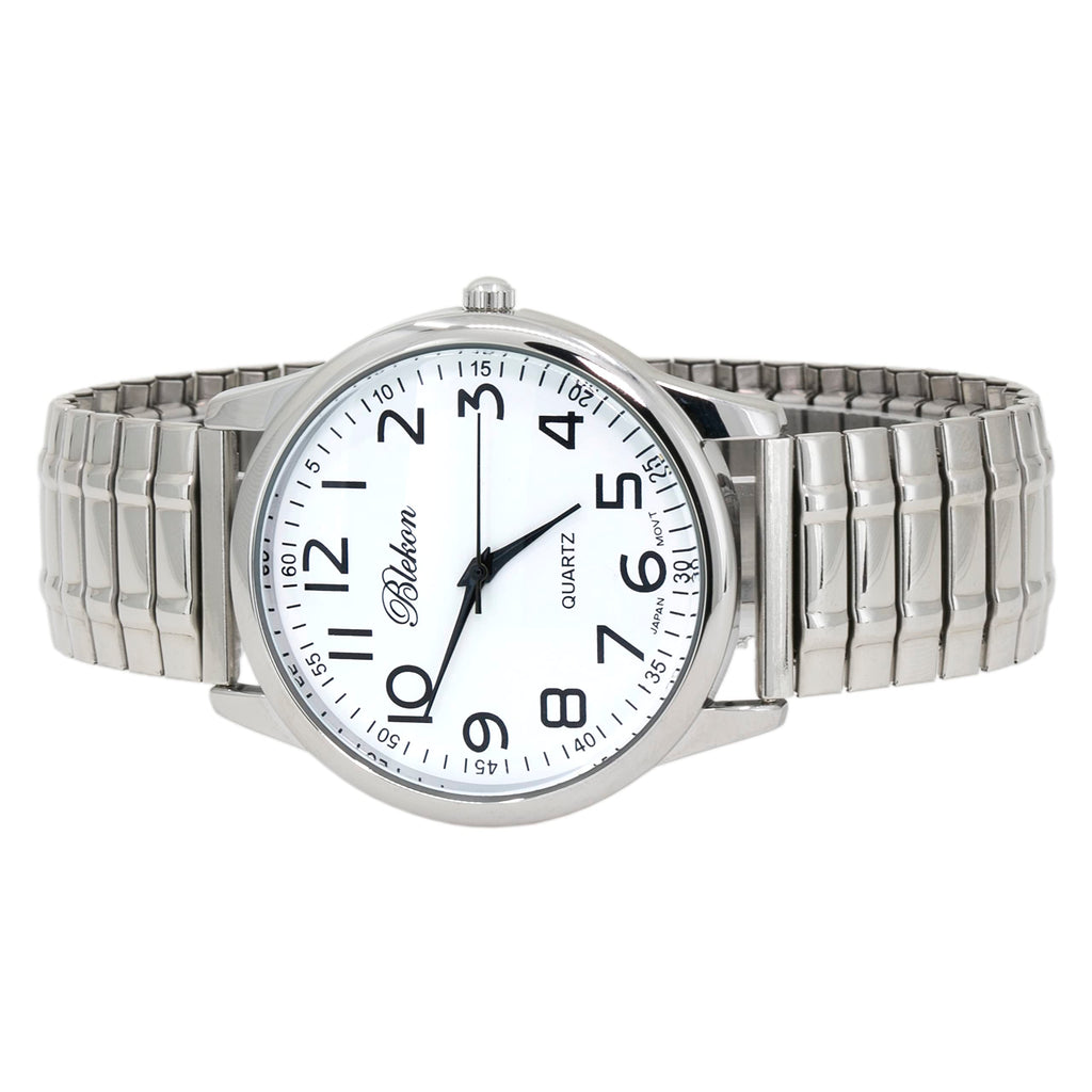 Large Face Easy to Read 40mm Japanese Quartz Stretch Band Watch N787