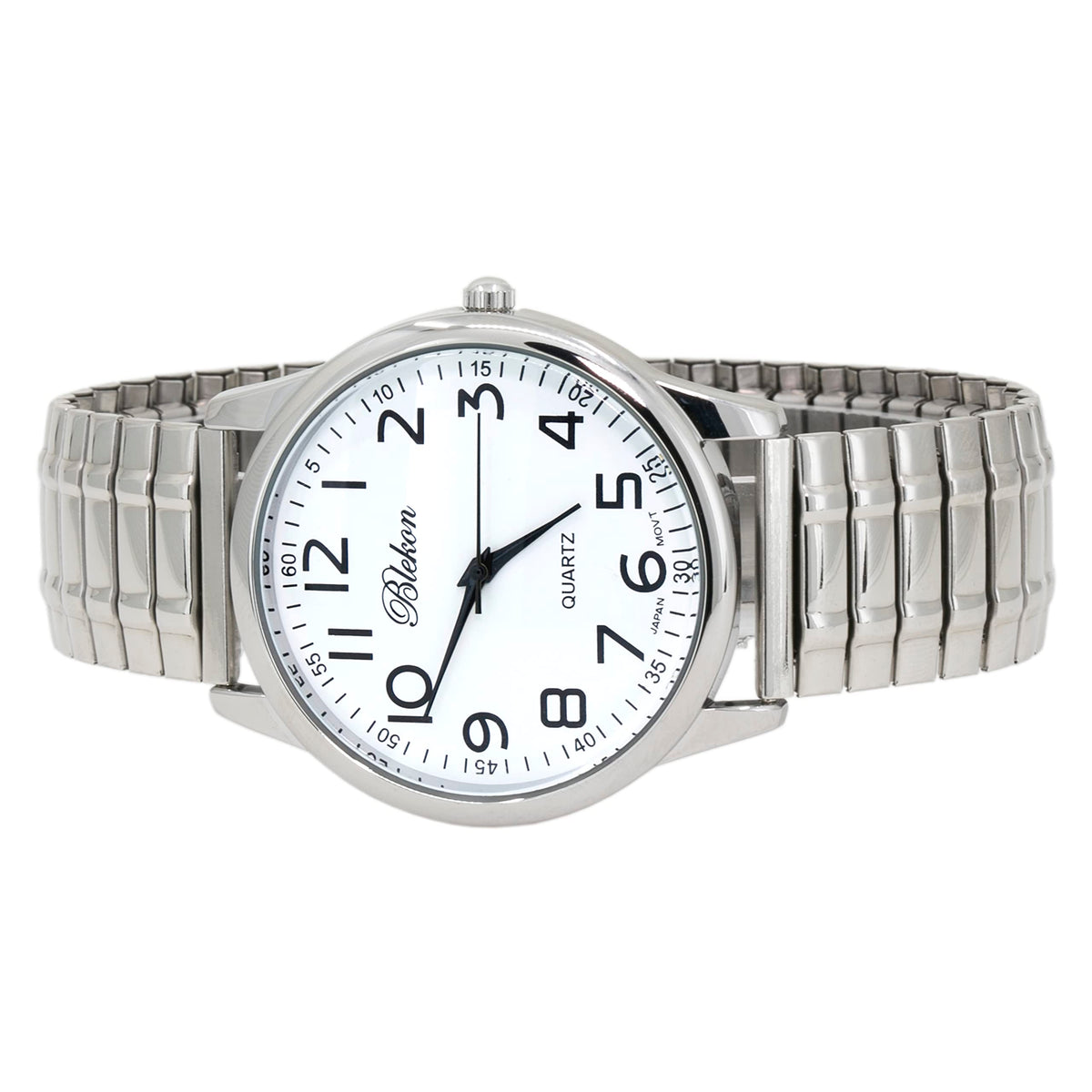 Large Face Easy to Read 40mm Japanese Quartz Stretch Band Watch N787